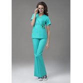 Mock Wrap Flex Waist Top