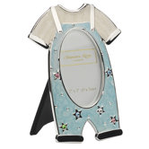 Baby Enamel Photo Frame Dungarees Frame