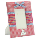 Baby Enamel Photo Frame Pink Fabric Frame
