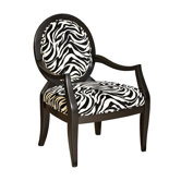 Classic Seating Zebra Fabric Arm Chair