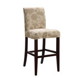 Classic Seating Woven Gold with Taupe Floral Pattern Slipcover For Counter/Bar Stool