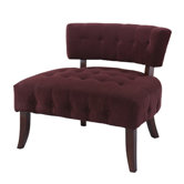 Lady Slipper Tufted Fabric Slipper Chair