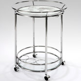 World Map Printing Serving Cart