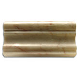Stone Accents 1-1/8" x 12" Polished Chair Rail in Amber Rouge
