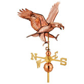Full Size Weathervane Attack Eagle in Polished