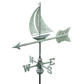 Sailboat Weathervane with Garden Pole
