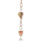 Wine and Glasses Rain Chain