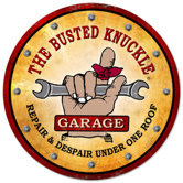 Busted Knuckle Garage Vintage Motorcycle Shop Sign