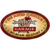 Busted Knuckle Garage Oval Shop Sign