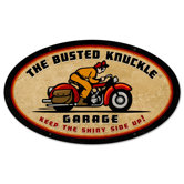 Busted Knuckle Garage Oval Motorcycle Sign