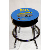 Busted Knuckle Garage Kid's Swivel Old Bus Stool