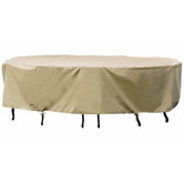 Small Oval Table / Chair Winter Cover in Beige