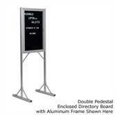 Double Pedestal Open-Face Directory Boards - Aluminum