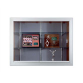 Series 70 Recessed Hinged Glass Door Trophy Cases - Vinyl Fabric (With Lighting)
