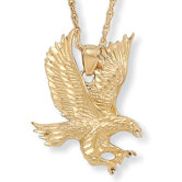 Gold Plated Men's Eagle Pendant