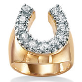 Men's Cubic Zirconia Horseshoe Ring
