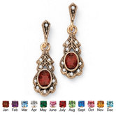 Gold Plated Birthstone Pierced Earrings