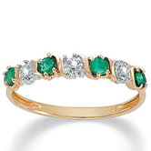 10K Emerald ring