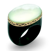 Jade and Mother of Pearl Ring