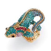 Multi-Crystal Gecko Stretch Ring