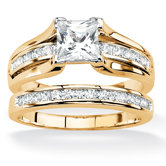 Princess-Cut Wedding Ring Set
