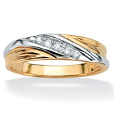 10k Gold Men's Diamond Wedding Band