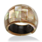 Dome Shaped Mother of Pearl Ring