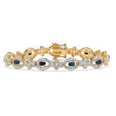 Oval Cut Sapphire Tennis Bracelet