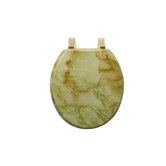 Marbleized Molded Wood Toilet Seat in Agate