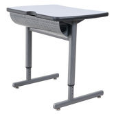 2 Student Computer Lab Table with Wire Management Tray and CPU Holder