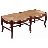 French Country Mahogany Bench
