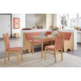Eckbankgruppe "Samba" in Terracotta / Buche