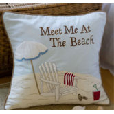 Meet Me At The Beach Pillow