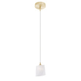 1 Light Etched Snow Ellipse Pendant