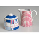 2-tlg. Kaffeegarnitur "Patchwork" aus Porzellan