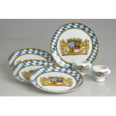 6-tlg. Wei&szlig;wurst Set "Bavaria" aus Porzellan