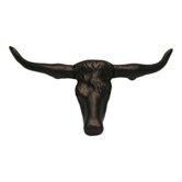 Curiosities Longhorn Cabinet Knob in Distressed Rust