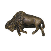 Curiosities Buffalo Knob in Distressed Rubbed Bronze
