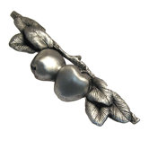 Fruits of Nature Apple Pull in Distressed Satin Pewter