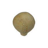 Curiosities Baseball Knob in Distressed Whethered White