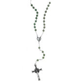 Sterling Silver Aventurine Rosary Necklace