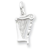 Sterling Silver Harp Charm
