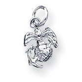 Sterling Silver Marine Corps Emblem Charm