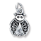 Sterling Silver Ladybug Filigree Charm