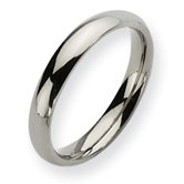 Titanium Polished Comfort Fit 4mm Wedding Band Ring