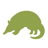 Silhouette - Armadillo Stretched Wall Art