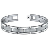 Tungsten Matte and High Polish Link Bracelet for Men