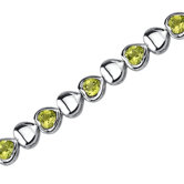 Lovely Fantasy Round Shaped Gemstone Bracelet in Sterling Silver