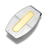 Stainless Steel Extra Wide Two tone Money Clip for Men