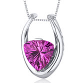 Concave Trillion Cut Gemstone Pendant